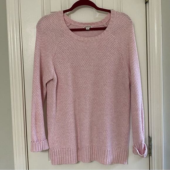 MERONA • Light Pink Long Sleeve Knit Crewneck Sweater - Picture 2 of 6
